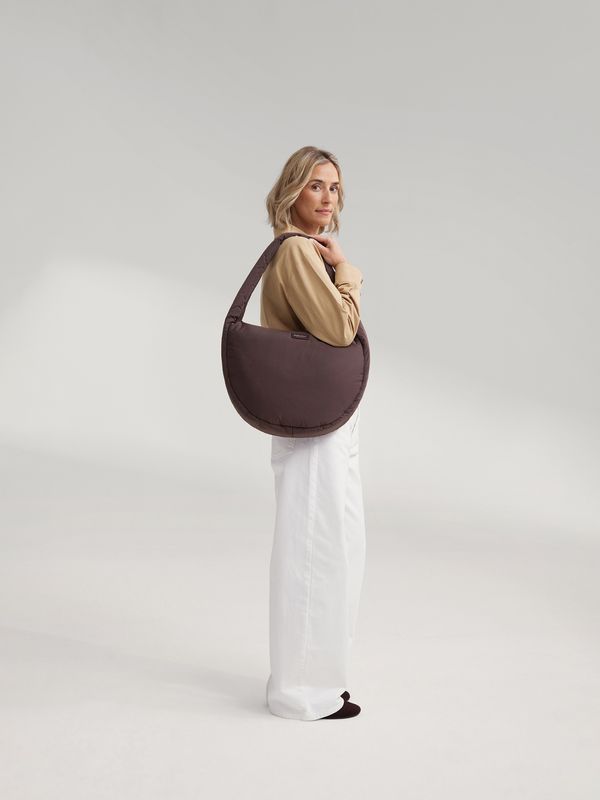 Puffy Cross Body Bag - Brown