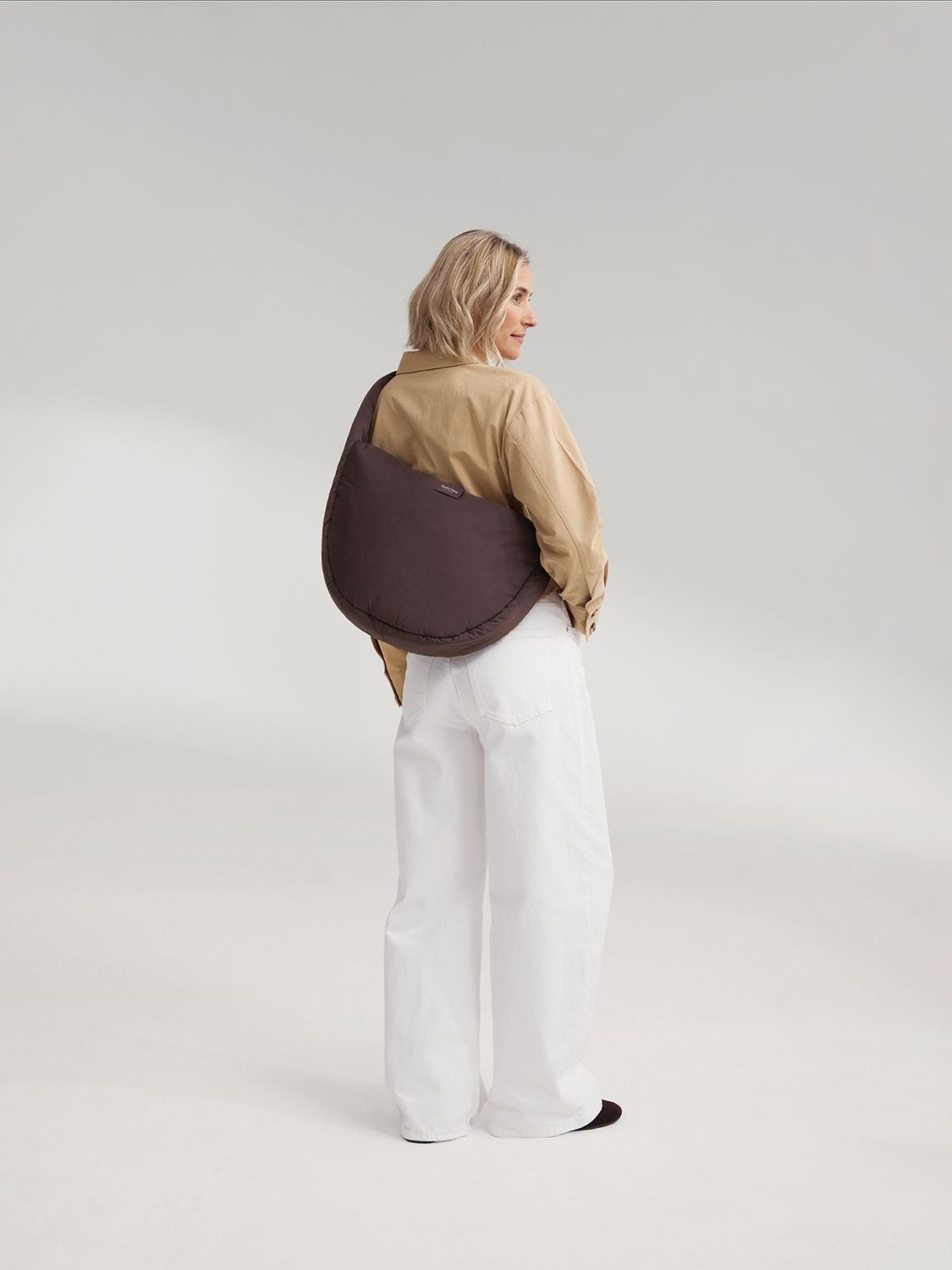 Puffy Cross Body Bag - Brown
