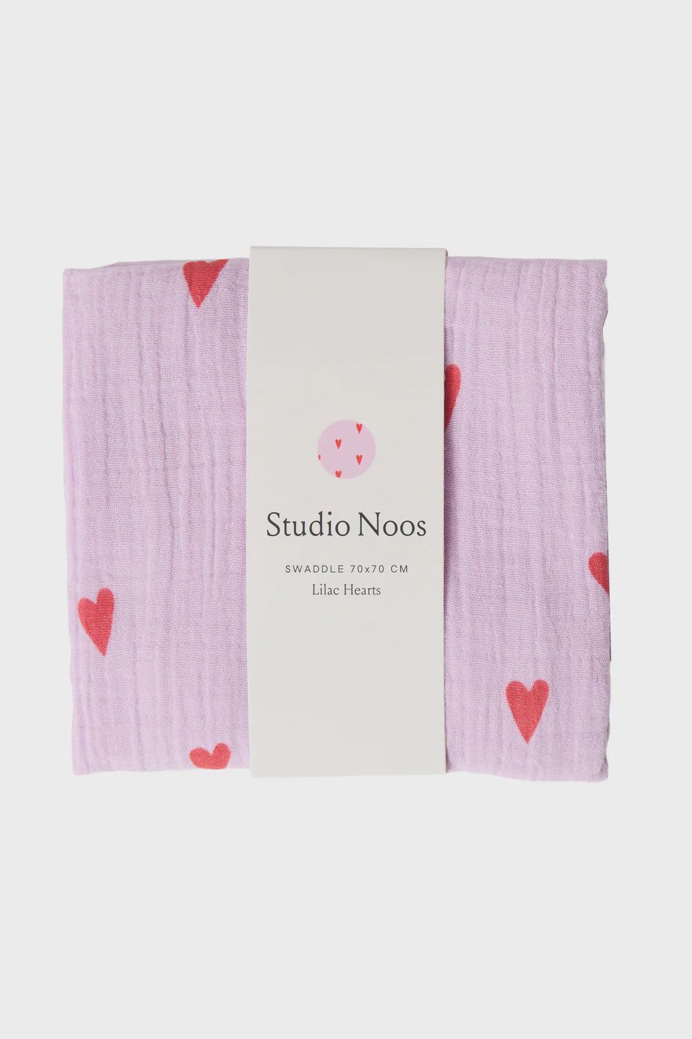 Swaddle Print Medium - Purple Hearts