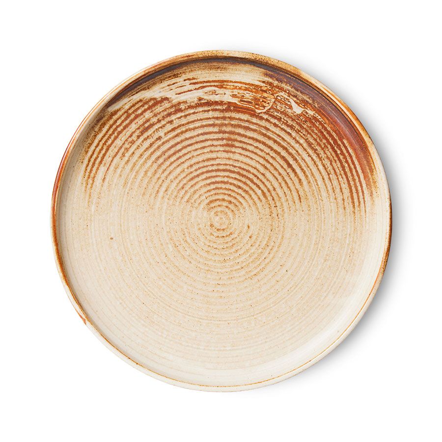Chef ceramics: side plate rustic cream/brown