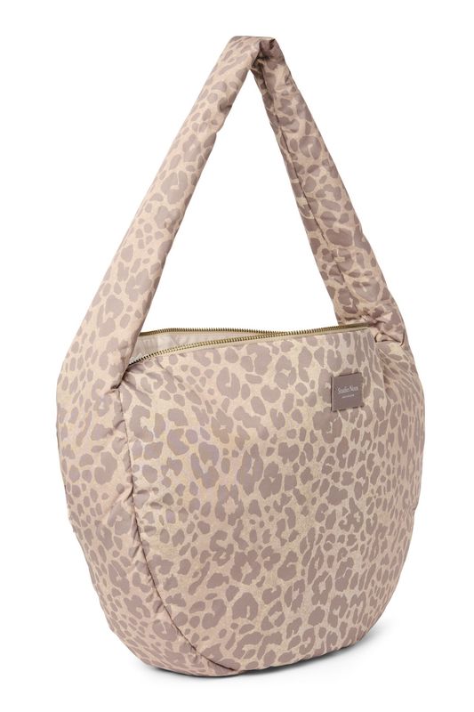 Puffy Cross Body Bag - Beige Leopard