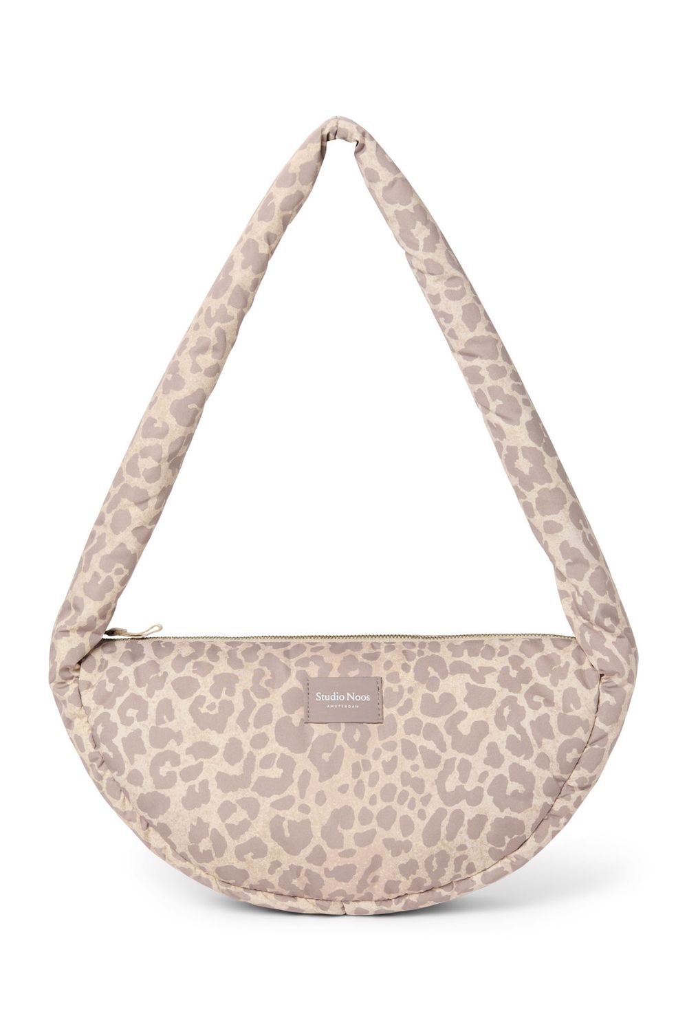 Puffy Mini Cross Body Bag - Beige Leopard