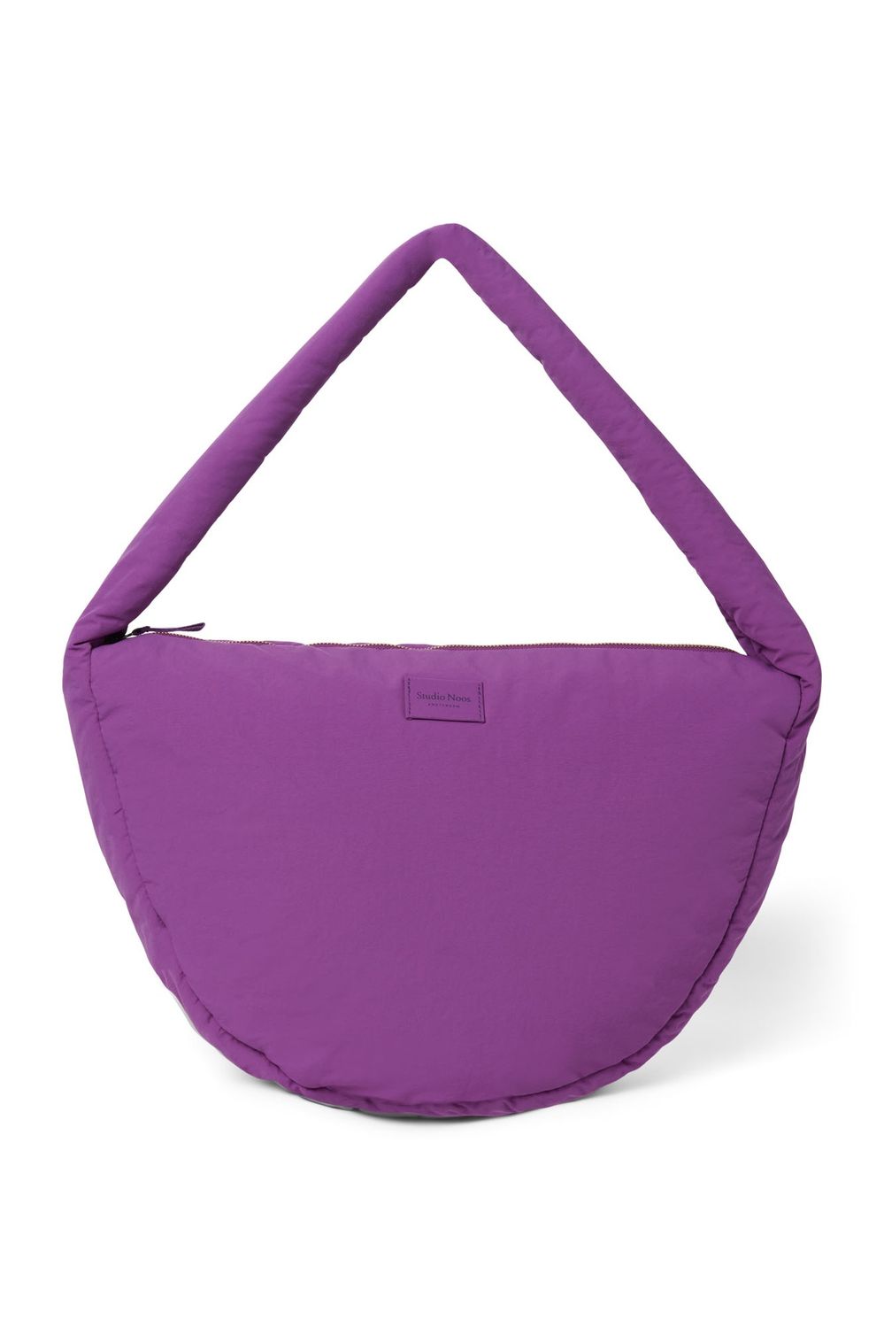 Textured Puffy Cross Body Bag - Purple