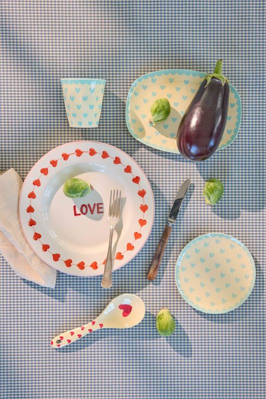 Rice cakebordje blue favorite hearts