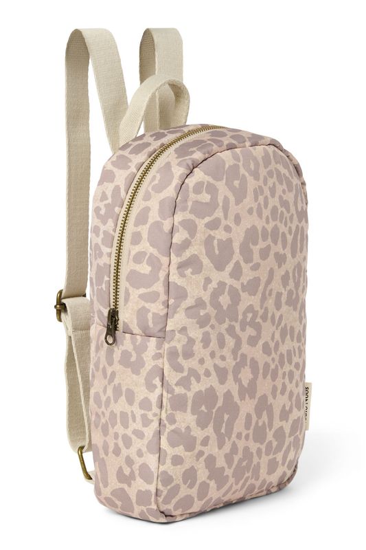 Puffy Mini Backpack - Beige Leopard