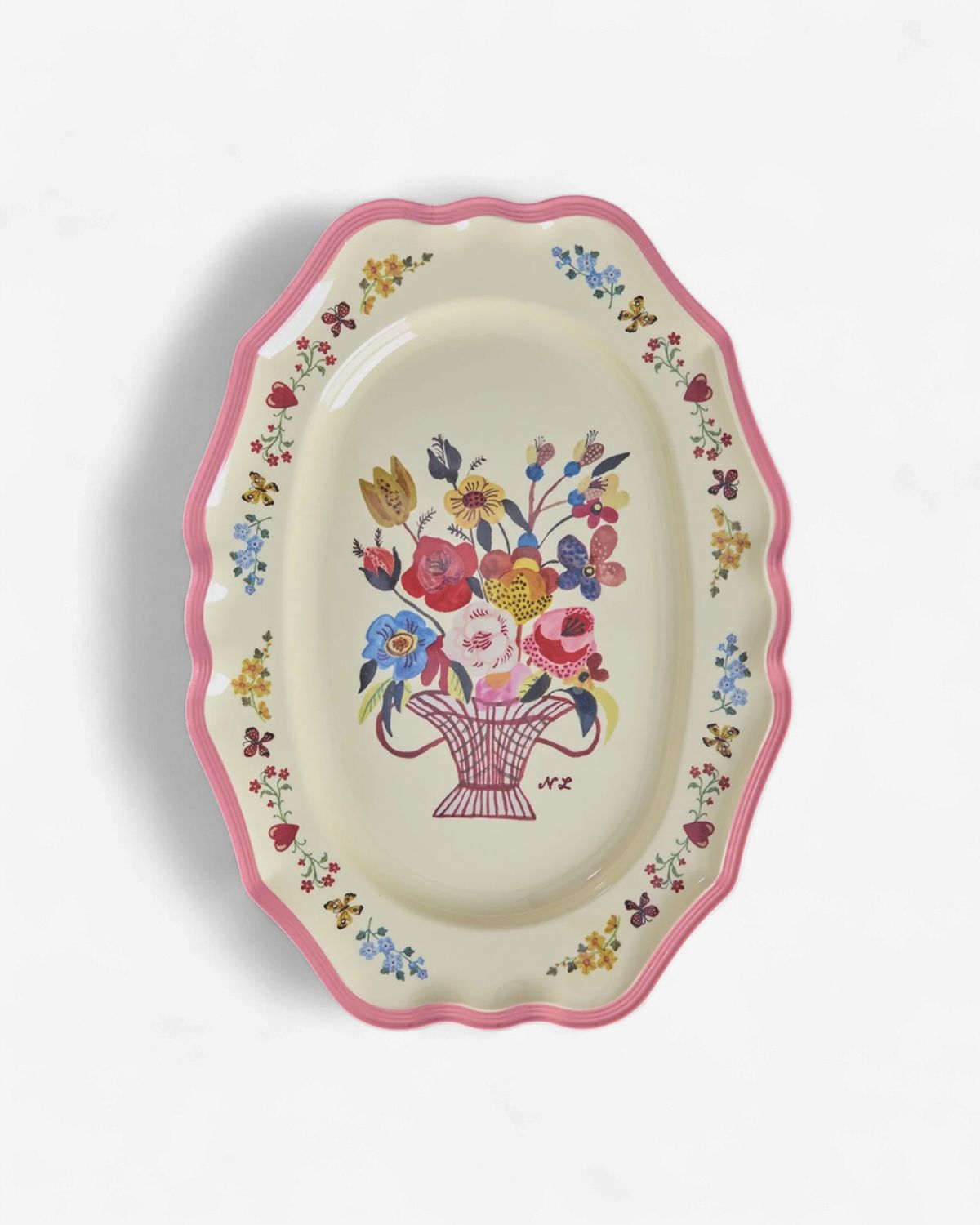 Rice groot serveerbord pink Nathalie Lété