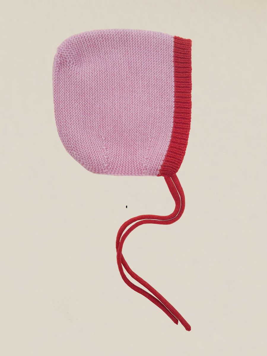 Hvid - Bonnet dolly S (1-3m) cotton candy/red