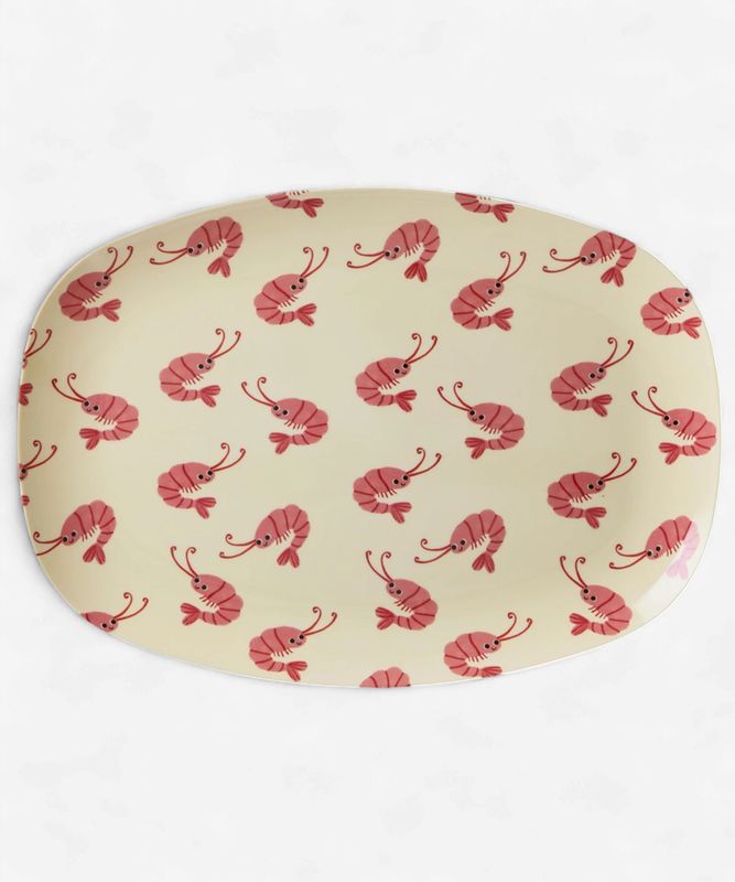 Rice rechthoekig bord shrimp