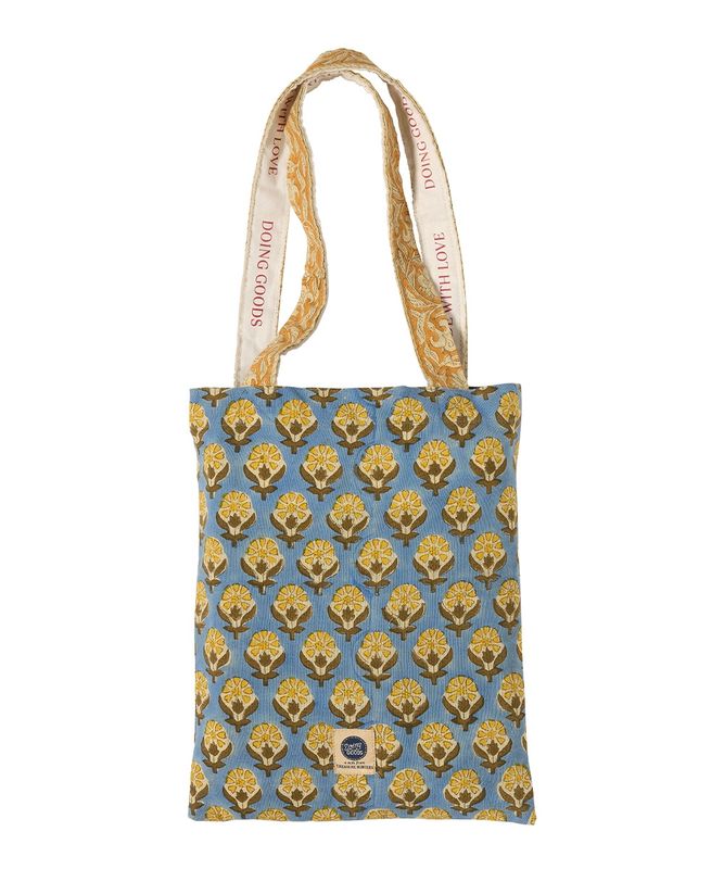 Blue Emma single throw in tote bag *140 x 220cm