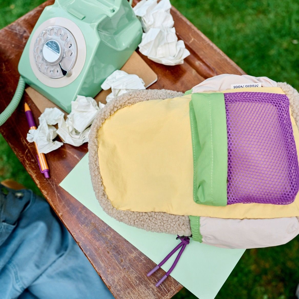 Patchwork Mini Backpack - Butter Yellow