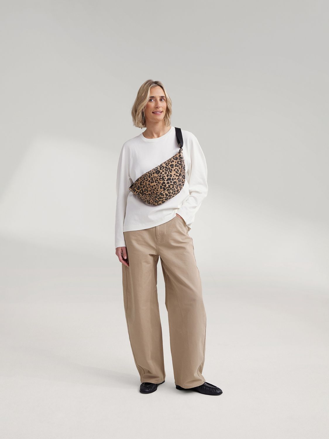 Cotton Adult Fanny Pack - Brown Leopard