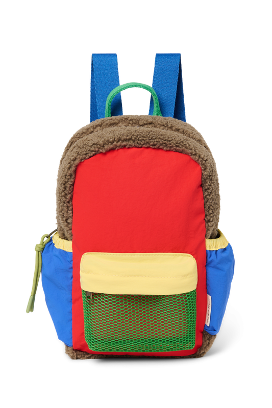 Patchwork Mini Backpack - Fiery Red