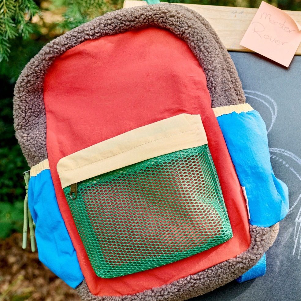 Patchwork Mini Backpack - Fiery Red