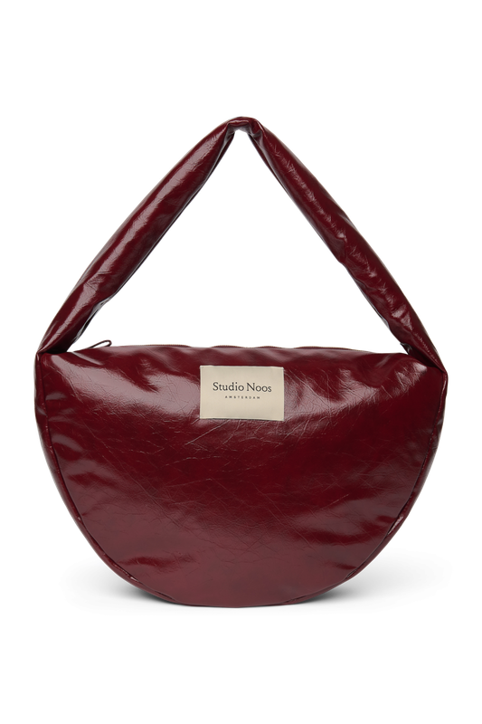 Vegan Leather Cross Body Bag - Burgundy