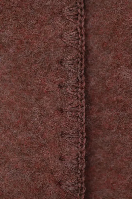 Baby blanket, with shell stitch - cinnamon mélange