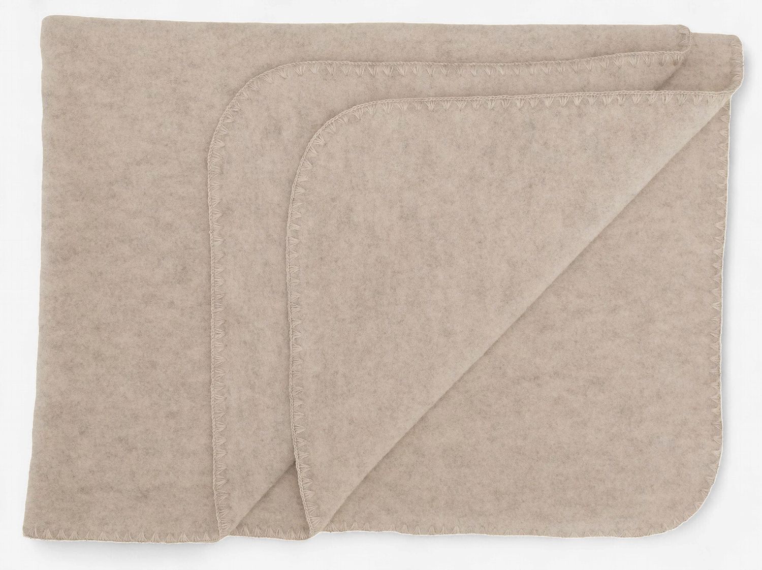 Baby blanket, with shell stitch - sand mélange
