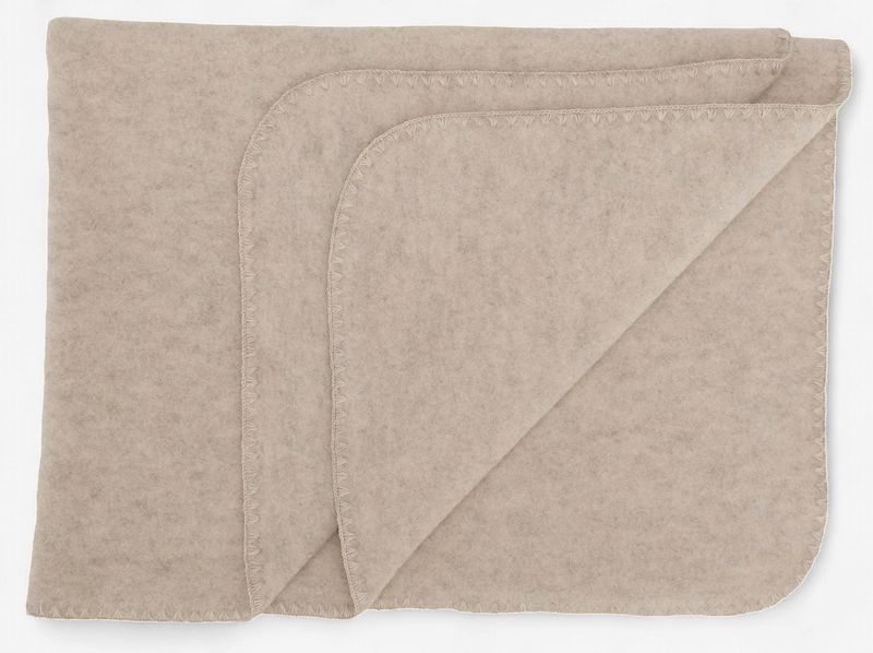 Baby blanket, with shell stitch - sand mélange