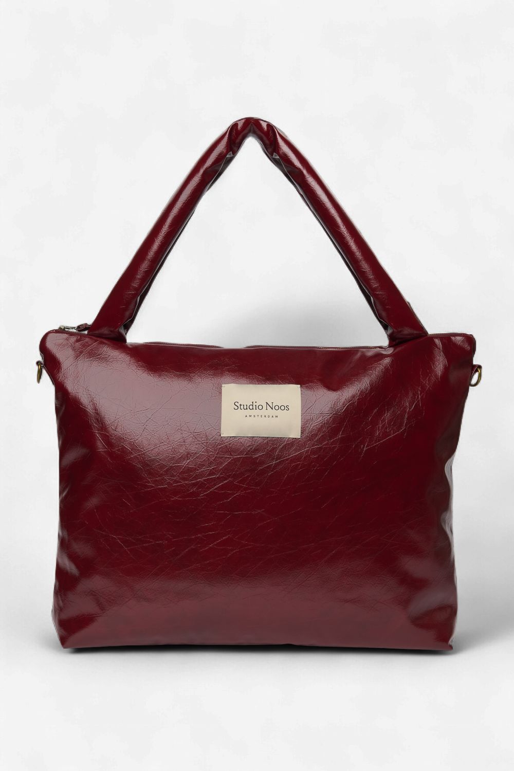 Vegan Leather Diaper Bag - Burgundy