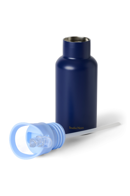 Donkerblauwe RVS drinkfles 350 ml
