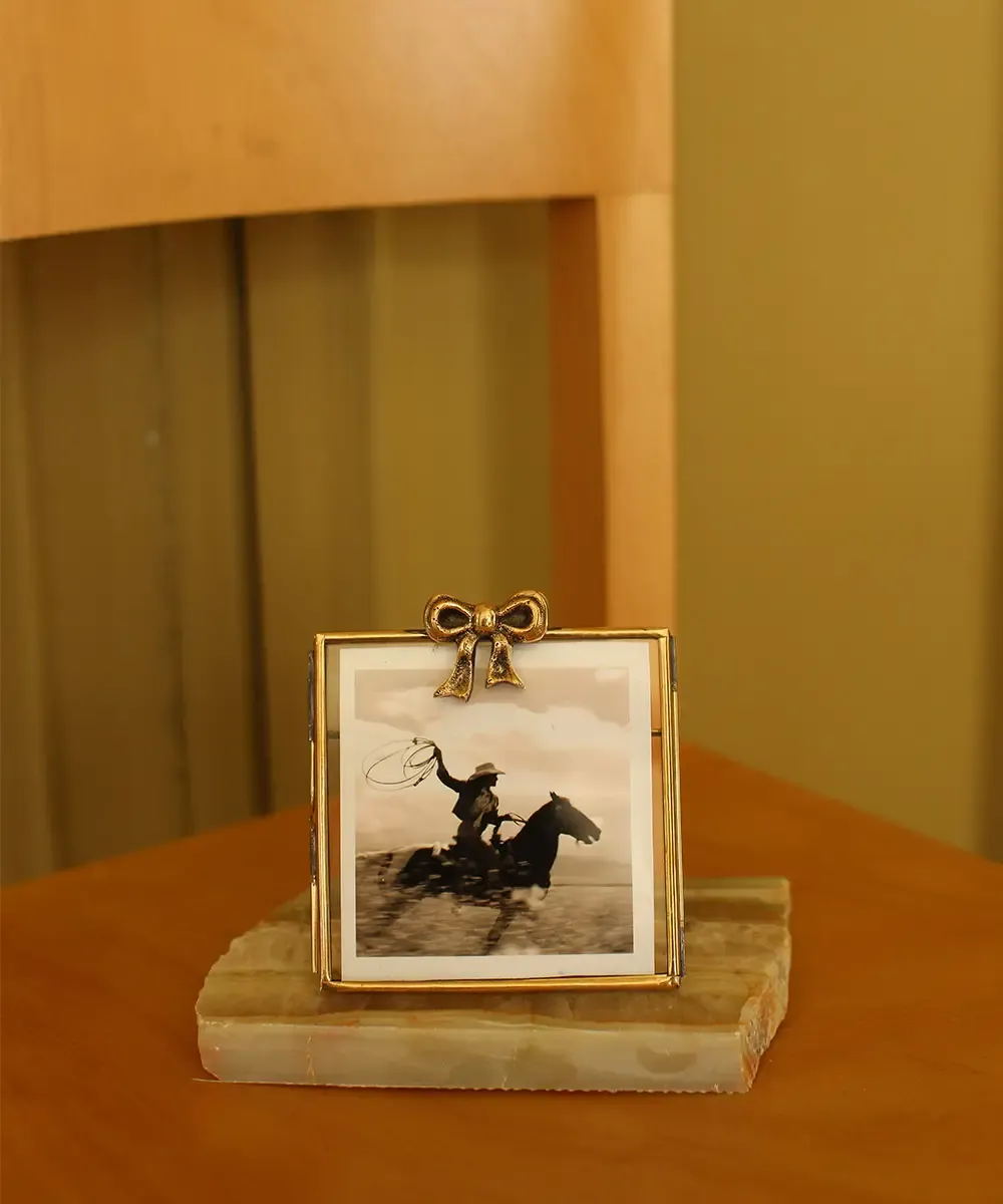 Bowie bow polaroid frame
