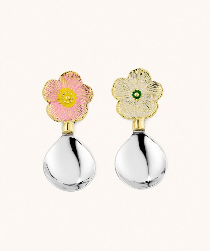 Faye flower dipster spoon set in giftbox