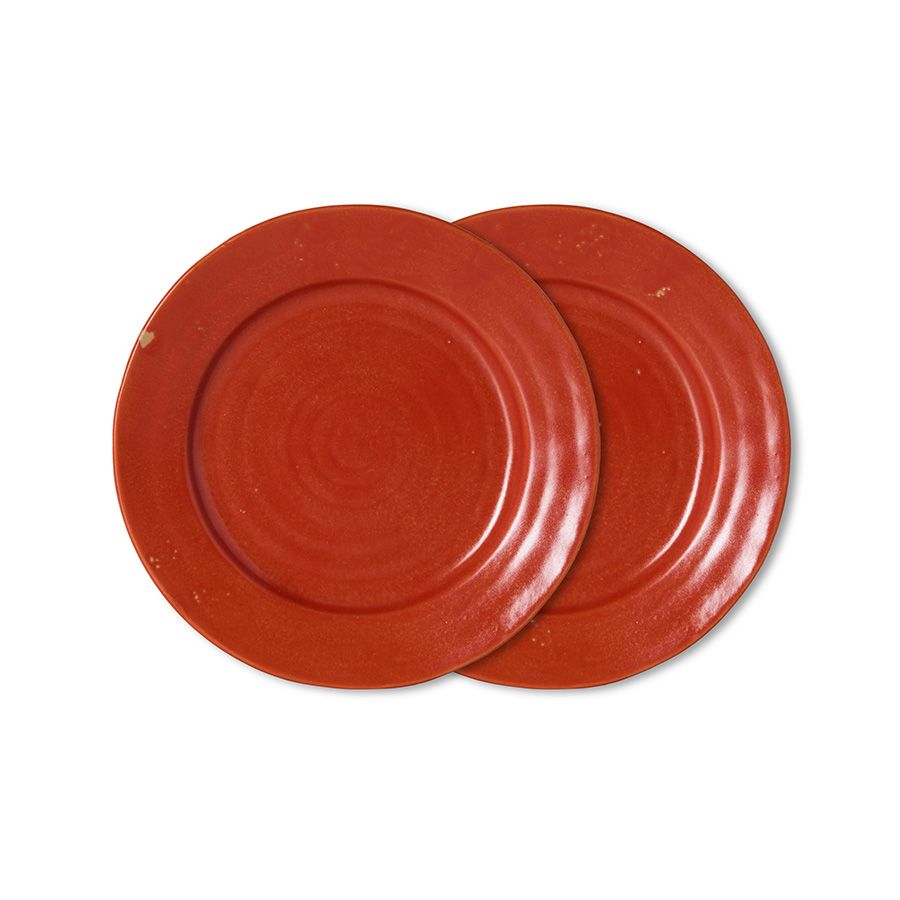 Farmhouse ceramics: side plate, red