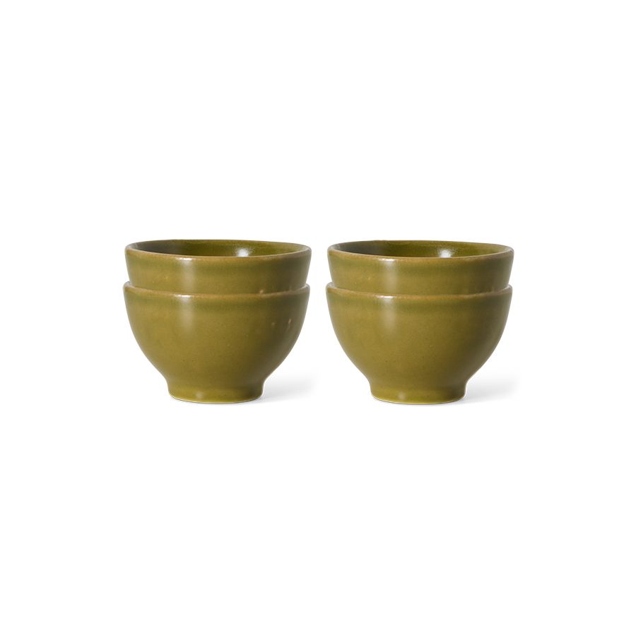 Farmhouse ceramics: XS bowls moss, set of 4