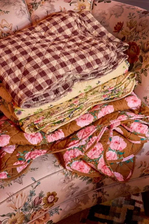 Rice plaid retro bouquet 130 x180cm