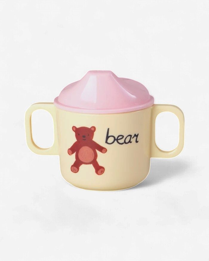 Melamine 2 Handle Baby Cup with Pink  ABCPrint - 250 ml