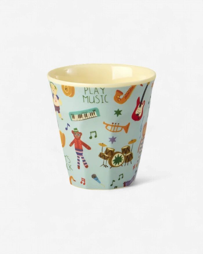 Melamine Kids Cup with Blue Music Band  Print - Small - 160 ml