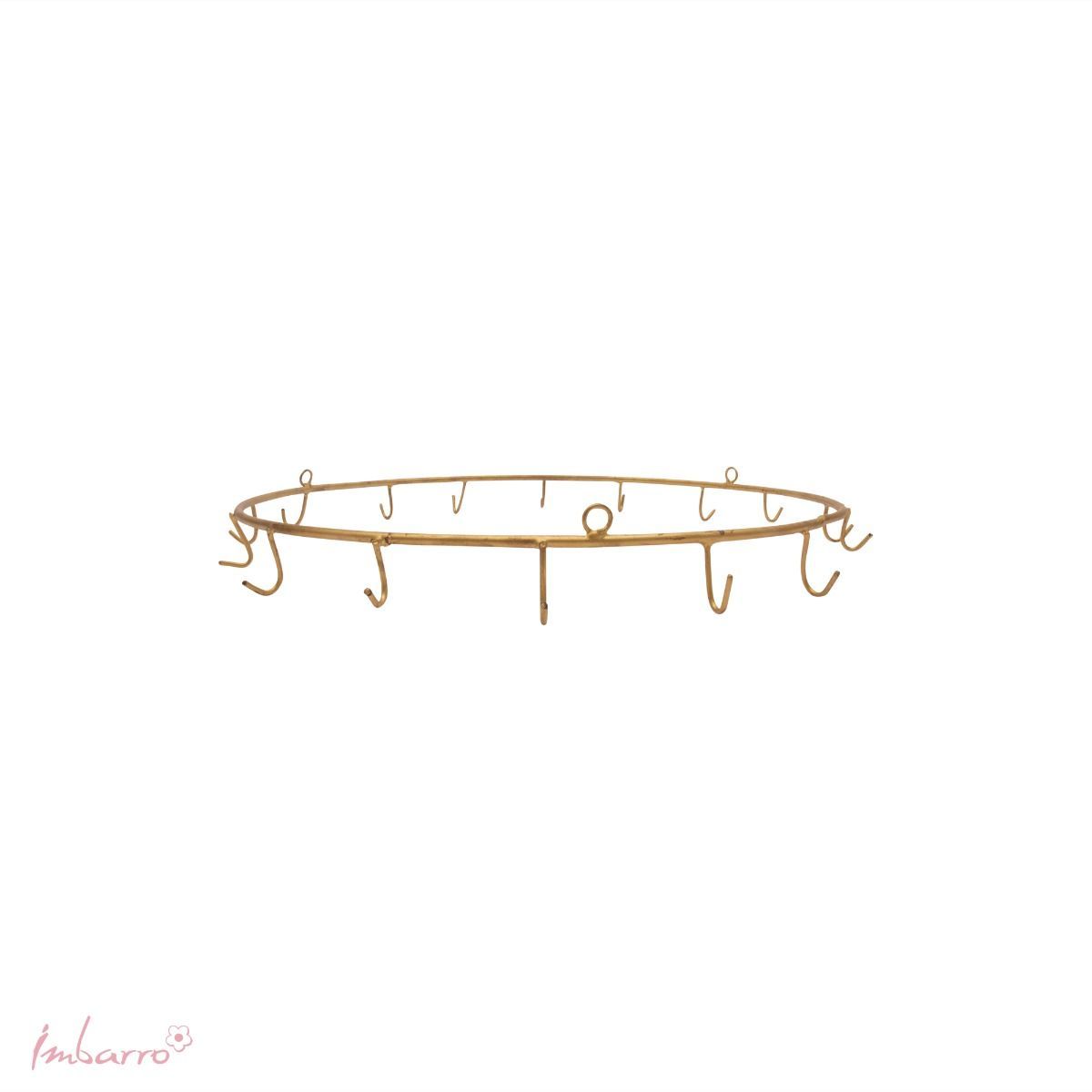 Hangende metalen ring met haken