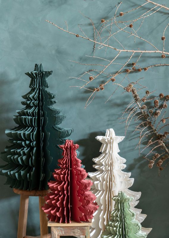 Standing paper tree, red