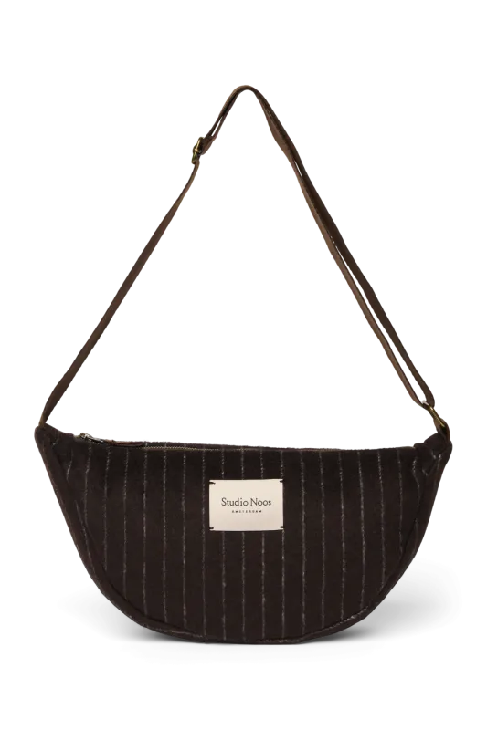 Flannel Chalkstripe Adult Fanny Pack - Brown