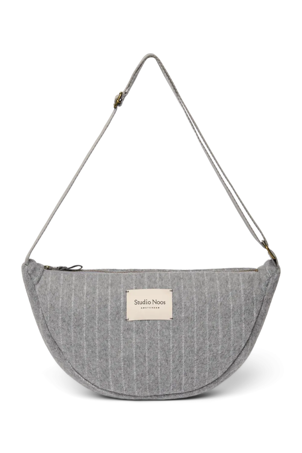 Flannel Chalkstripe Adult Fanny Pack - Light Grey