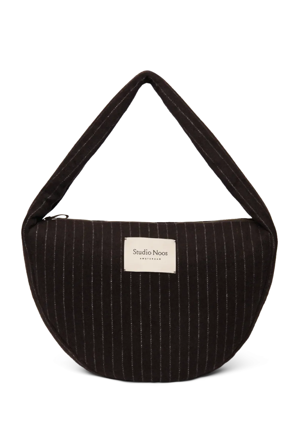 Flannel Chalkstripe Cross Body Bag - Brown