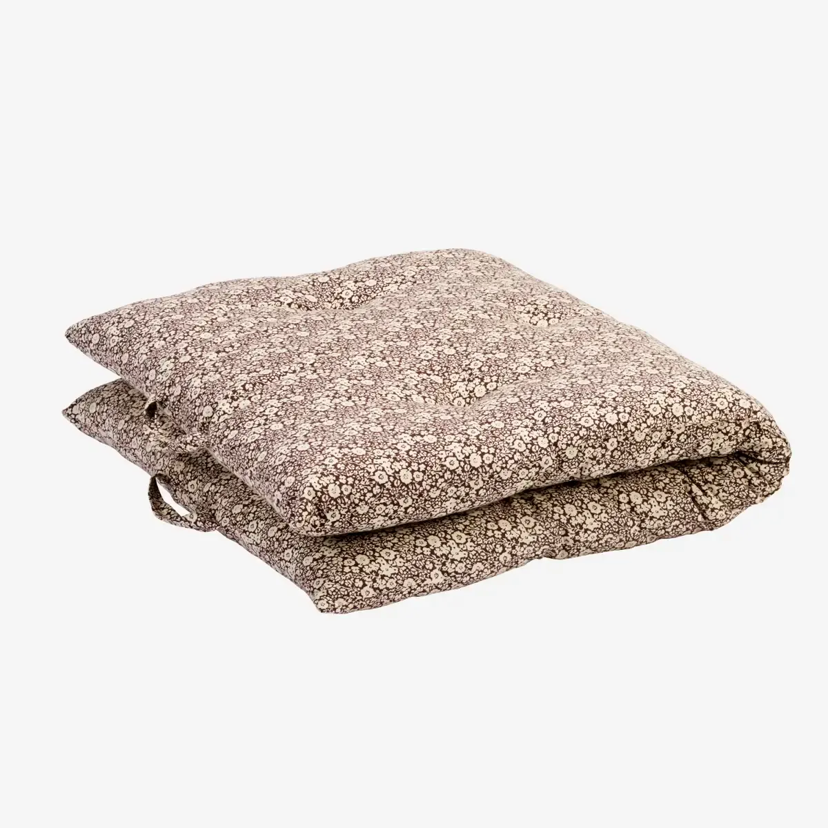 Printed cotton mattress, maroon 60 x 100 cm