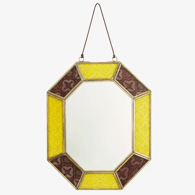 Kleurrijke spiegel van glas