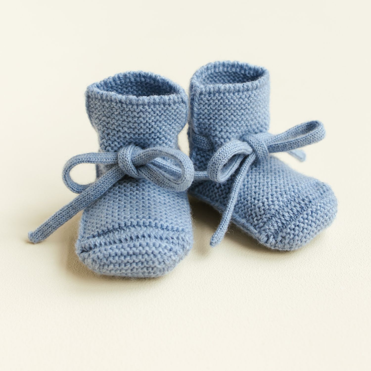 Hvid - booties light blue