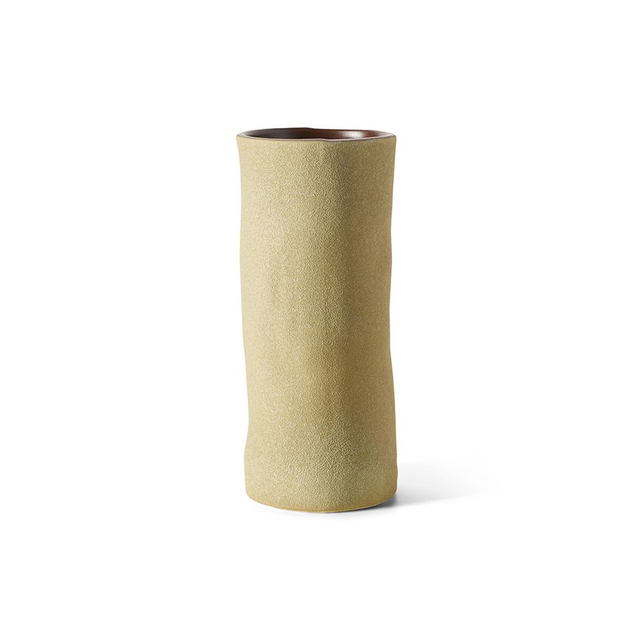 Long vase mud brown