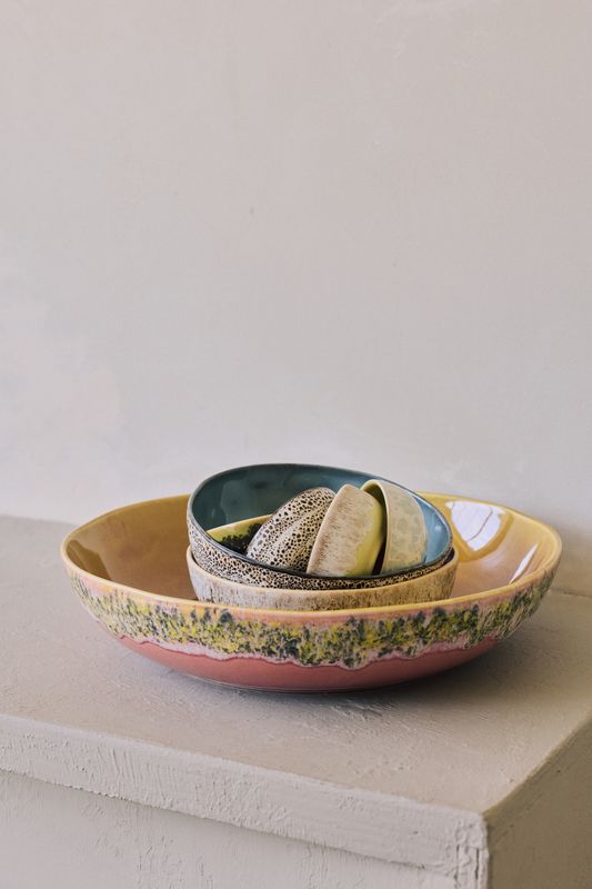 70s ceramics: serving bowl macaron