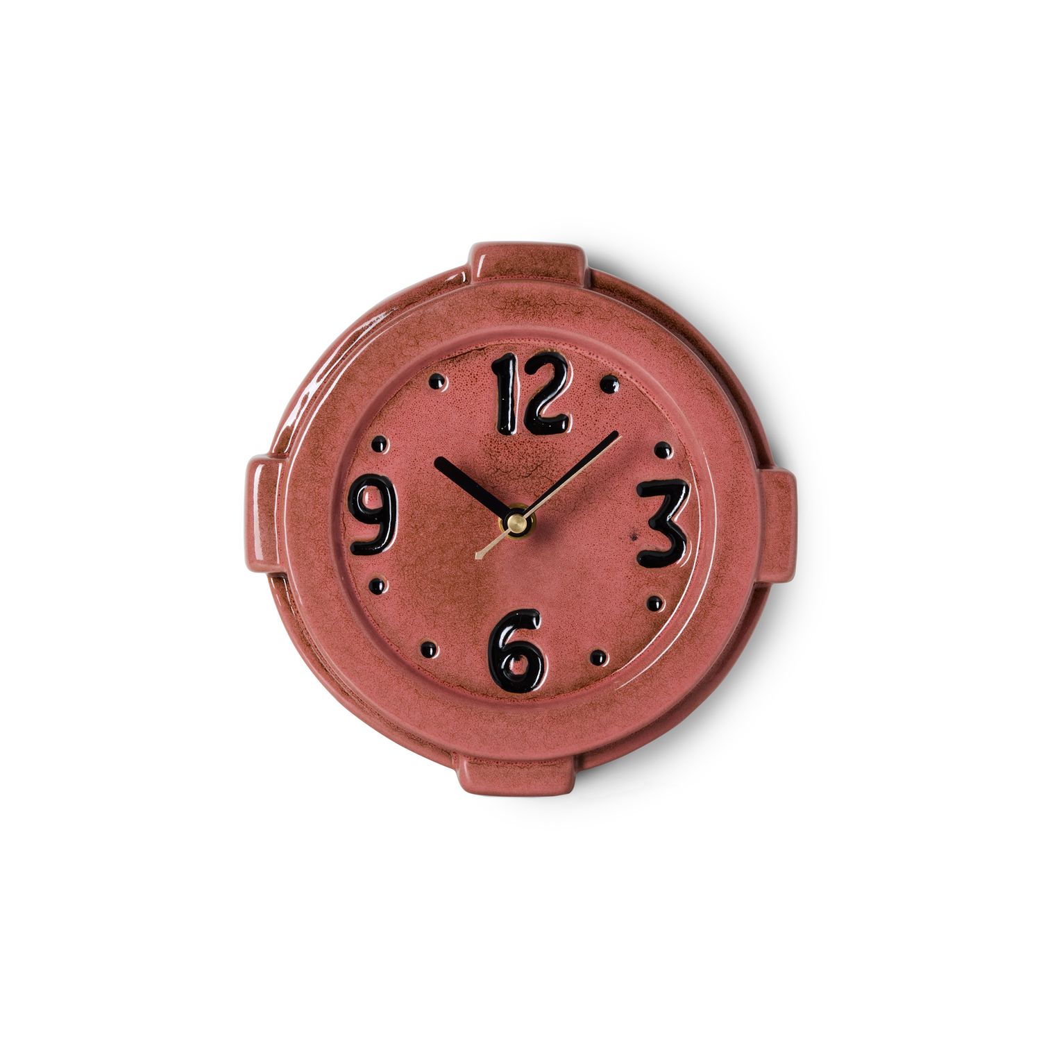 Retro ceramic wall clock pink