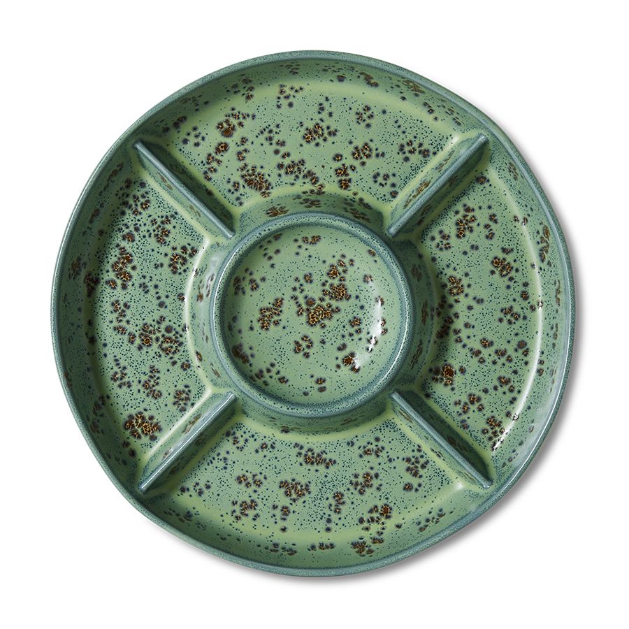 70s ceramics: snack plateau minty