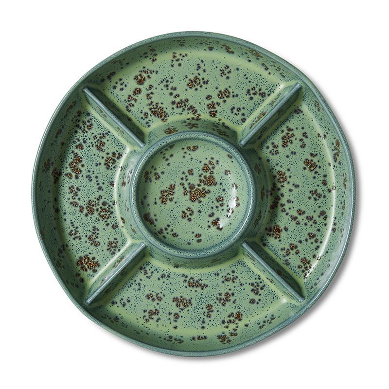 70s ceramics: snack plateau minty