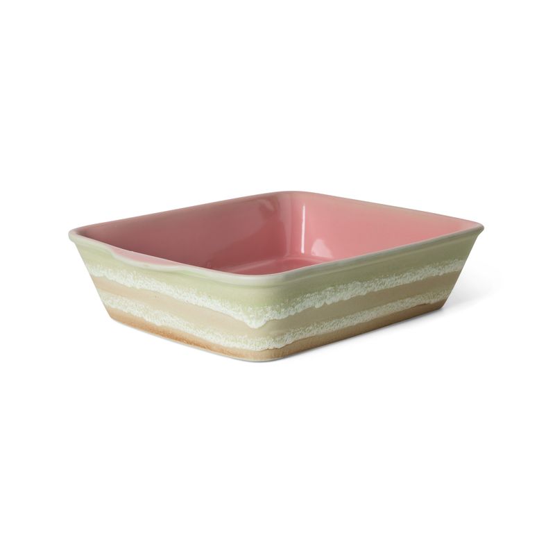 70s ceramics: oven dish large umber