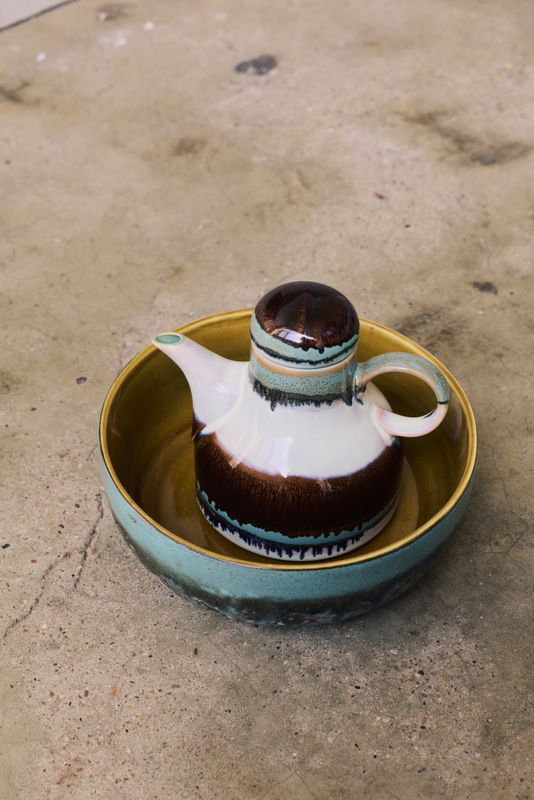 70s ceramics: salad bowl agave
