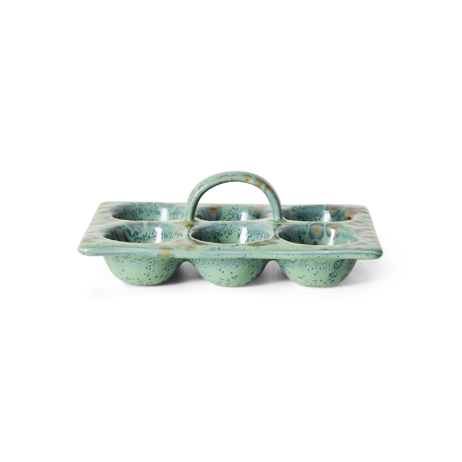 70s ceramics: egg tray minty