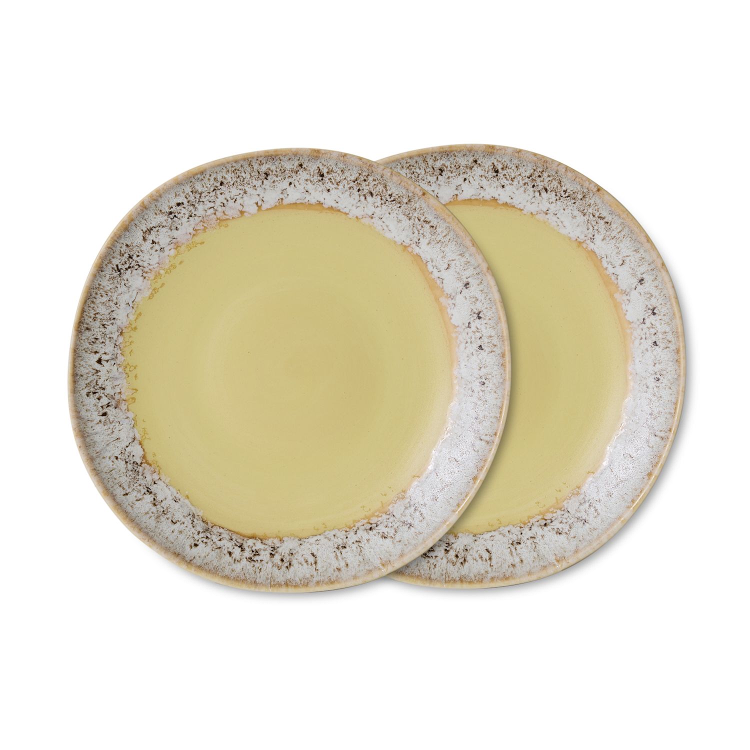70s ceramics: side plate custard