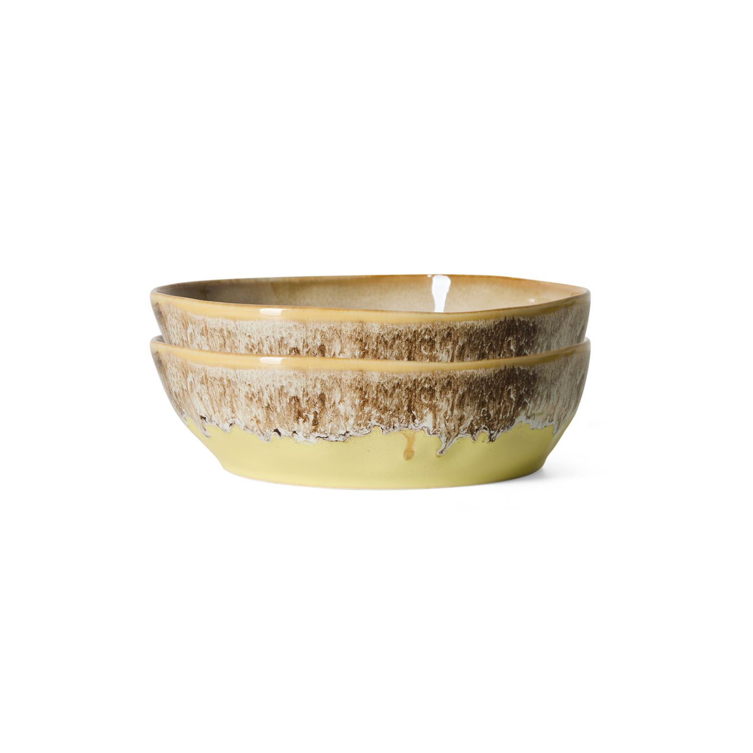 70s ceramics: pasta bowl custard