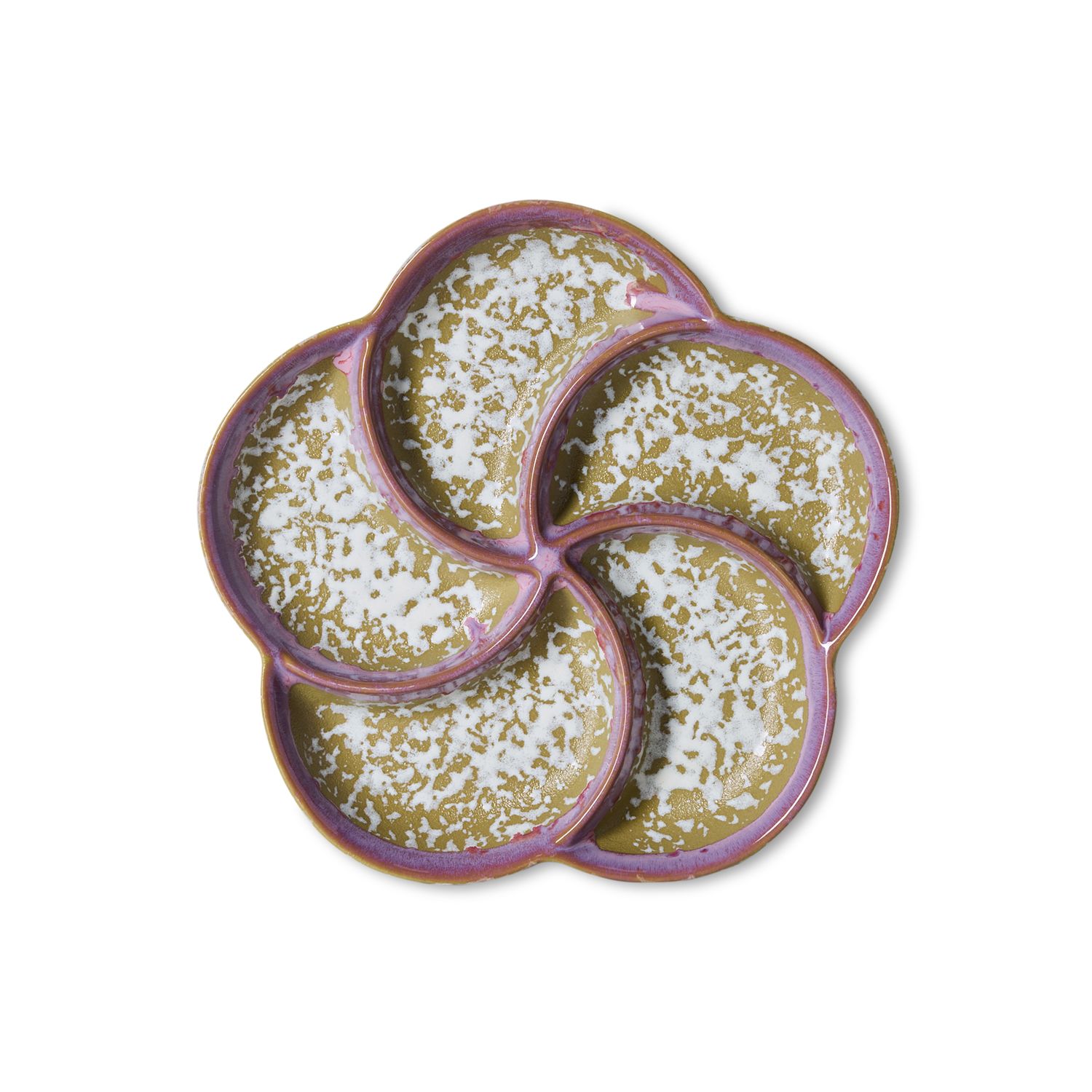 70s ceramics: snack tray deepsea