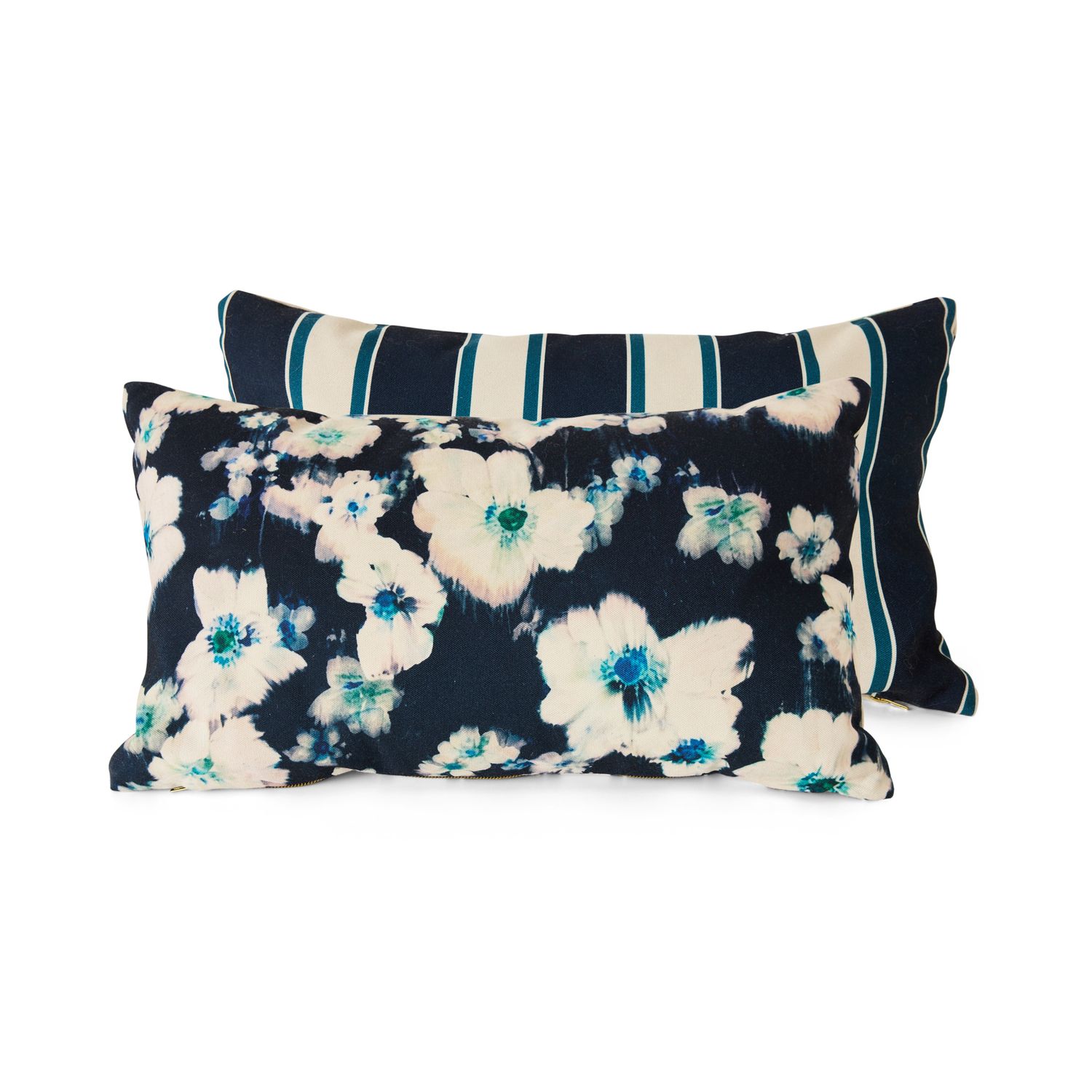 Printed cushion, blues